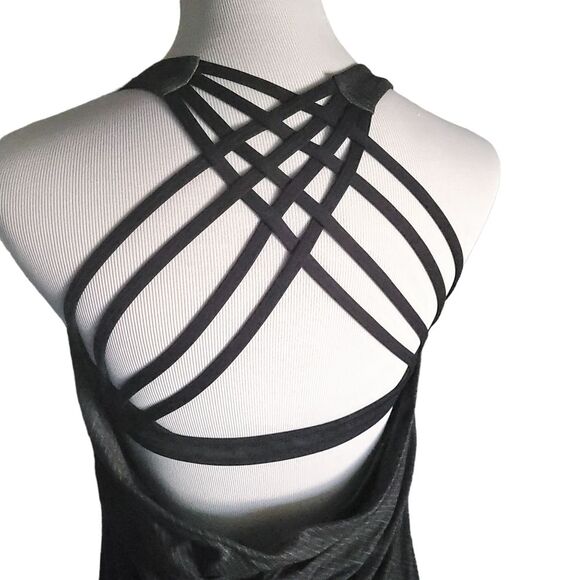 Lululemon 2-In-1 Wild Tank Top Built-in-Bra Heathered Black/ Grey Women's  4 - Picture 10 of 12